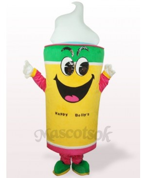 Yellow Ice Cream Plush Adult Mascot Costume