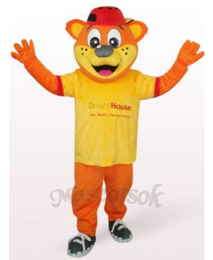 Yellow Male Pipi Bear Plush Adult Mascot Costume