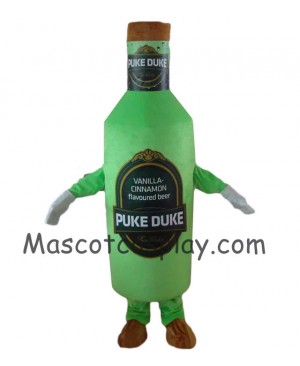 Hot Sale Adorable Realistic New Popular Professional Green Vanilla Cinnamon Beer Bottle Mascot Costume Green Bottle Mascot Costumes
