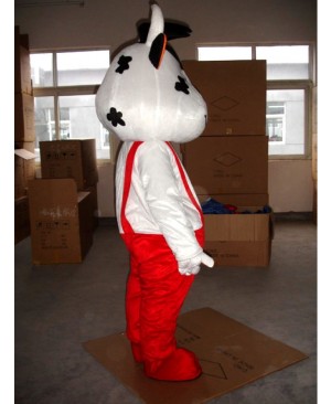 Red Cattle Cow Mascot Costume