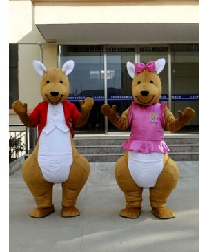Red or Pink Kangaroo Mascot Costume