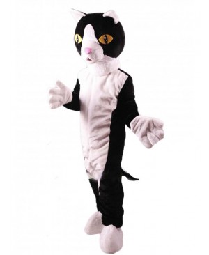 Black and White Cat Mascot Costume