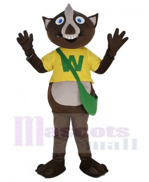Wombat in Yellow T-shirt Mascot Costume