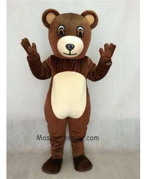 High Quality Realistic Animal Chocolate Bear Mascot Costume