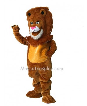 Cute Tan Wally Lion Mascot Costume