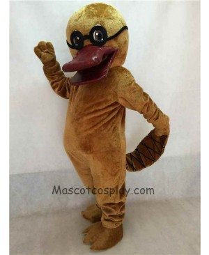 Cartoon Platypus with Glasses Mascot Costume
