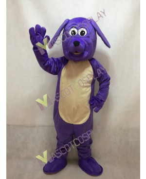 Purple Pup Dog Mascot Costume