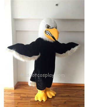 Cute New Black Fierce Eagle Mascot Costume