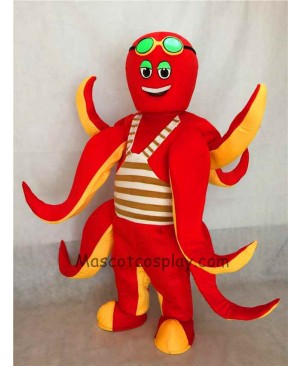 High Quality Ocean Creature Red Octopus Mascot Costume
