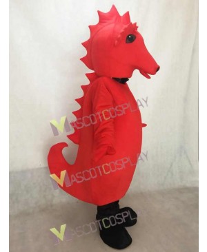 Cute Red Sammy Seahorse Mascot Costume