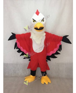 Realistic Adult Custom Color Red and Pink Thunderbird Mascot Costume