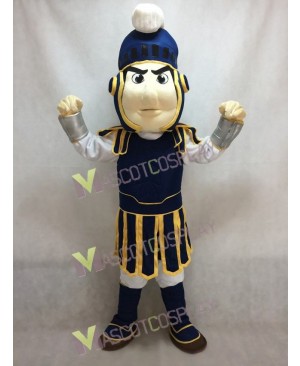 Custom Color Dark Blue with Yellow Edge Spartan Trojan Knight Sparty Mascot Costume