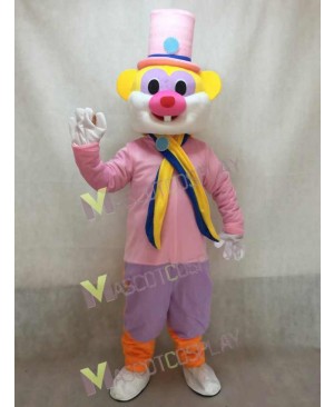 Custom Color Pink Flower Hat Rat Mascot Costume