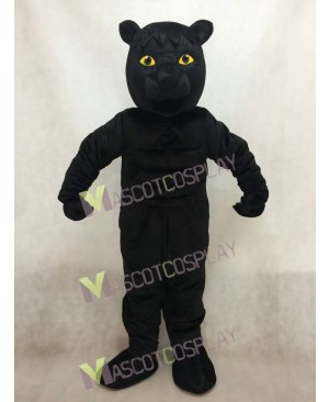 Black Muscled Panther Mascot Costume