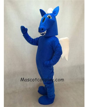 High Quality Realistic New Winged Horse Blue Pegasus Horse Mascot Costume