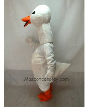 Cute White Goose Mascot Costume