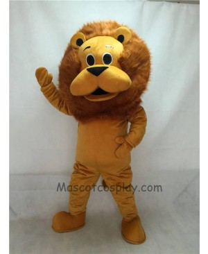 New King Lion Mascot Costume with Light Brown Mane