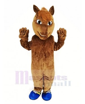 Brown Horse Race Mascot Costume