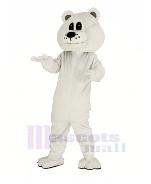 Cute White Bear Mascot Costume Adult	
