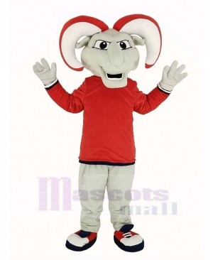 Ram with Red Coat Mascot Costume Animal