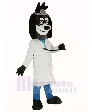 Doctor Hound Dog with Glasses Mascot Costume Animal