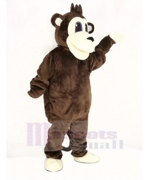 Brown Long Tail Monkey Mascot Costume