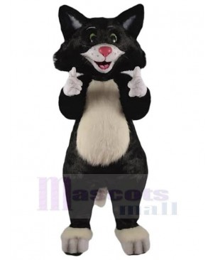 Happy Black Cat Mascot Costume Animal
