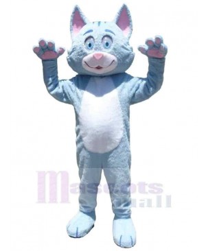 Lovely Light Blue Cat Mascot Costume Animal