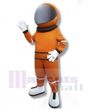 Astronaut Mascot Costume in Orange Space Suit People
