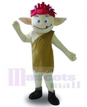 Funny Boy Elf Mascot Costume Cartoon with Pointy Ears