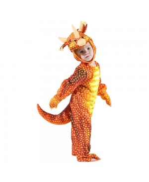Red Triceratops Dinosaur Costume Dinosaur Jumpsuit Halloween Christmas Dress up Gift for Kid