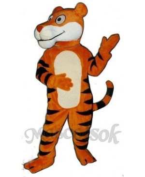 Cute Friendly Tiger Mascot Costume