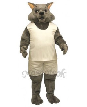 Cute Tough Tom Cat with Tank & Shorts Mascot Costume