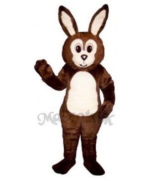 Cute Easter Brown Fat Bunny Rabbit Mascot Costume