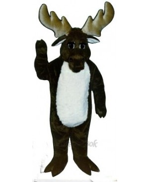 Cute Monty Moose Mascot Costume