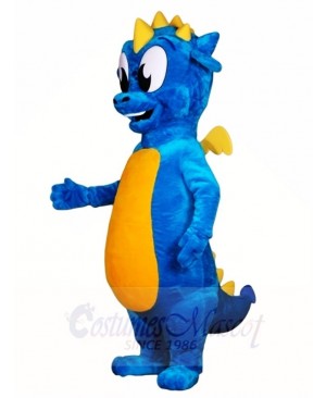 Blue Dragon with Yellow Wings Mascot Costumes 