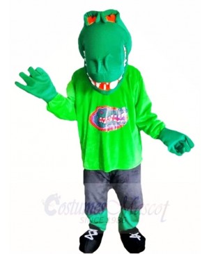 Green Muscle Croc Crocodile Alligator Mascot Costumes Animal