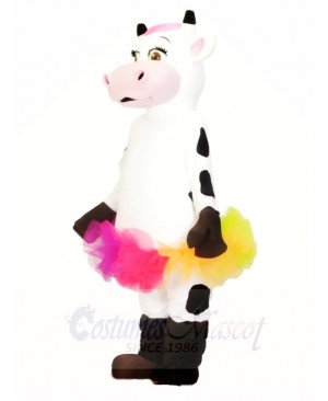 Cow with Colorful Skirt Mascot Costumes Animal