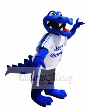 Royal Blue Alligator Mascot Costume Crocodile Mascot Costumes with White Shirt