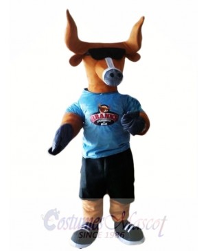 Bull with Sunglasses Mascot Costumes 