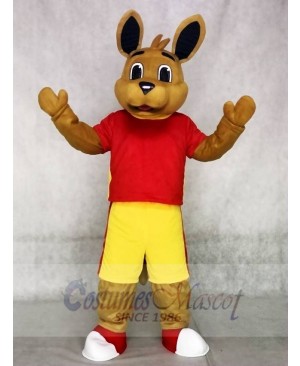 High Quality Red Shirt Kangaroo Mascot Costumes Animal 