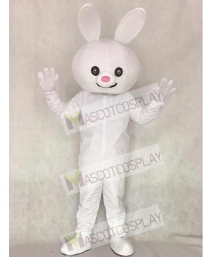 Pink Nose Easter Bunny Rabbit Adult Mascot Costume