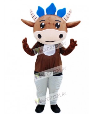 Brown Cattle Calf Mascot Costume