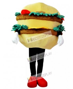 High Quality Adult Hamburger with Cheese Mascot Costume