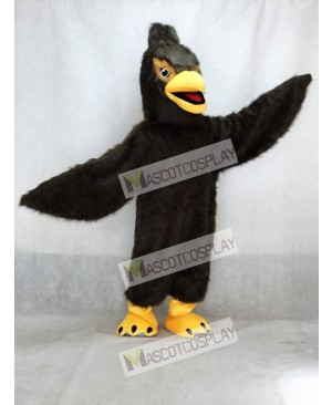 Cute Dark Brown Feather Hawk Falcon Eagle Mascot Costume Animal