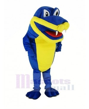 Royal Blue Crocodile Alligator Mascot Costume