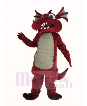 Wine Color Dragon Mascot Costume