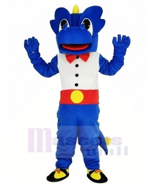 Blue Dragon Mascot Costume Cartoon	