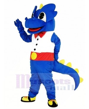 Blue Dragon Mascot Costume Cartoon	