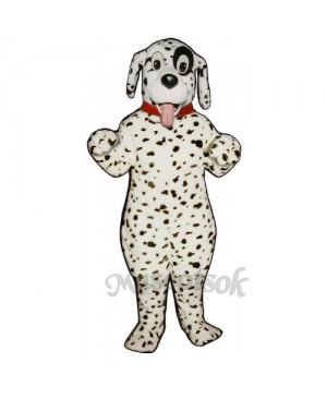 Cute Dalmatian Dog With Collar Mascot Costume